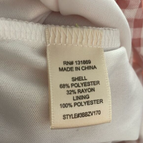 Allison & Kelly dress romper shorts size S pink and white gingham - Picture 8 of 8